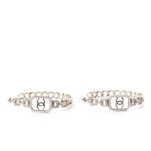 CHANEL Silver Chain Earrings